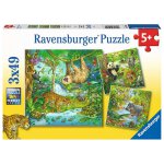 Ravensburger 05180 Puzzle Im Urwald  - Teileanzahl 3x49
