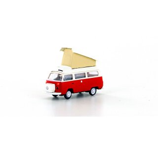 Minis 3882 VW Bus T2 Camper Faltdach rot/weiß 1:160