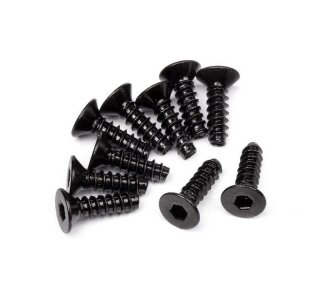 HPI H94304 TP. Flat Head Screw M3X10mm (HEX Socket) 10stck