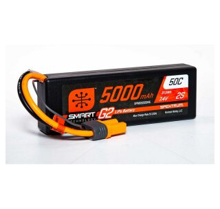 Spektrum SPMX52S50H5 2S 7,4V 5000mAh 50C Smart G2 LiPo-Akku Hardcase IC5 EC5