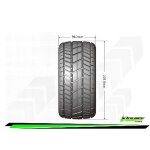 LOUISE LOUT3295BM X-ROCKET KRATON 8S Serie Reifensatz Montiert Schwarz 24mm