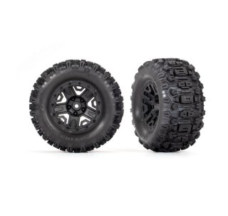 Traxxas 3778 Sledgehammer-Reifen auf Felge schwarz 2.8 TSM rated hinten