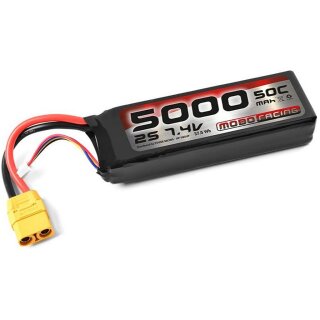 mobo-racing LiPo 2S 7,4V 5000mAh 50C Akku XT90 Semi-Soft Case XT-90