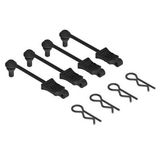 Arrma ARAC3445 Body Clip Retainer 1/10 Scale Black (4) AR390165
