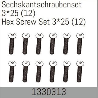 Absima 1330313 Sechskantschraubenset M3x25 (12)