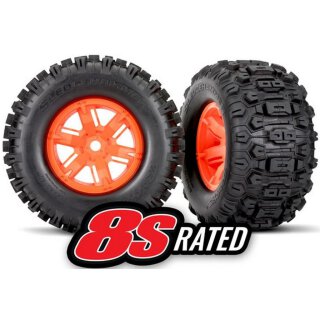 Traxxas 7774T Reifen auf Felge orange l/r (2) X-Maxx TRX7774T