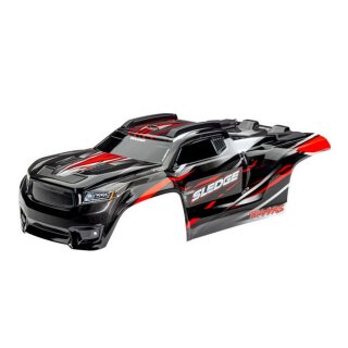 Traxxas 9511R Karo SledgeT rot / mit Aufkleberbogen & montierten Clipless