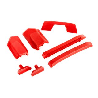 Traxxas 9510R Karo-Verstärkungs-Set rot / Dach-Skid-Pads (für #9511 Karo)