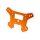 Traxxas 9539T Dämpferbrücke vorn 6061-T6 Alu orange eloxiert