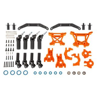 Traxxas 9080T Outer Driveline & Suspension Upgrade Kit extreme heavy duty orange