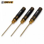 M-Drive MD23000 Pro TiN Innensechskant-Kugelkopf-Werkzeugsatz 2, 2,5 & 3mm