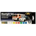 Vallejo 771154 Farb-Set, Blaulicht-Set, 8 x 17 ml