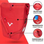 ValkOcean Gepäckträgertasche aus recyceltem Plastik - Rot