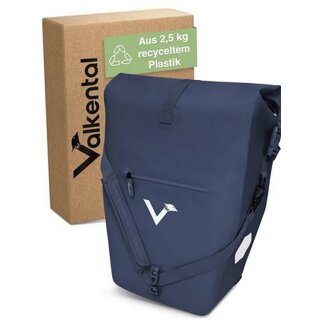 ValkOcean Gepäckträgertasche aus recyceltem Plastik - Blau