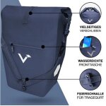 ValkOcean Gepäckträgertasche aus recyceltem Plastik - Blau