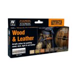 Vallejo 770182 Farb-Set, Holz & Leder, 8 x 17 ml