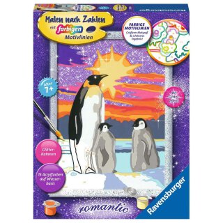Ravensburger 20162 Malen nach Zahlen Pinguinliebe