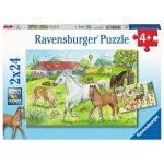 Ravensburger 07833 Puzzle Auf dem Pferdehof Teileanzahl 2x24