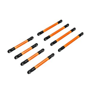 Traxxax 9749-ORNG Suspension-Link Set komplett orange, Alu TRX-4M