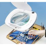 Krick 492270 Standlupe XL 180x150mm mit dimmbarer LED Beleuchtung