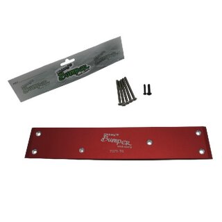 Oktay Bumper ARMGRAN001R Skitsplate Alu durchgehend für Arrma Granite/Vorteks rot