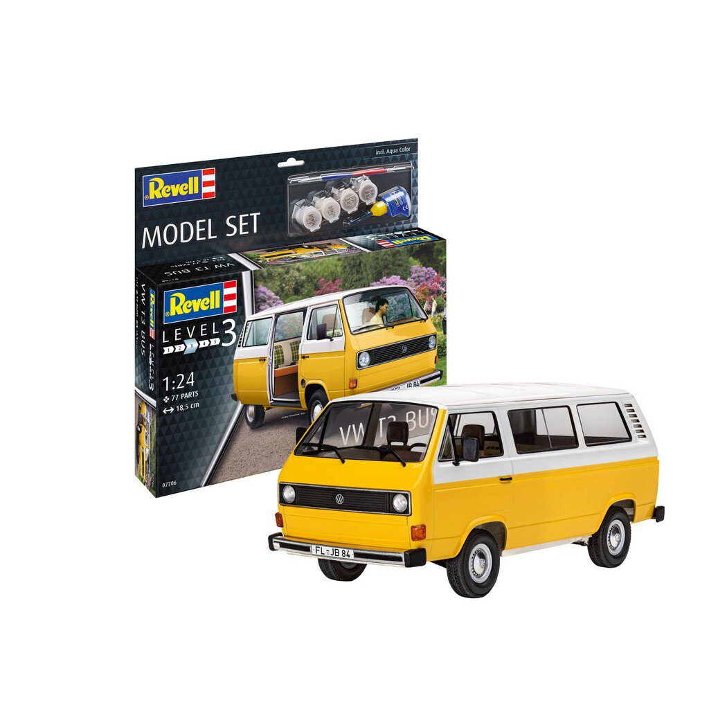 Revell 67706 Model Set VW T3 Bus Inkl. Farben, Kleber, Pinsel