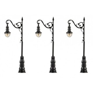 Faller 272131 LED-Laterne, Bogenleuchte, warmweiß, 3 Stück Spur N