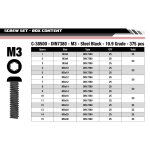 Team Corally C-38500 Shrauben Set M3 Rundkopf 15 Größen 375 teile