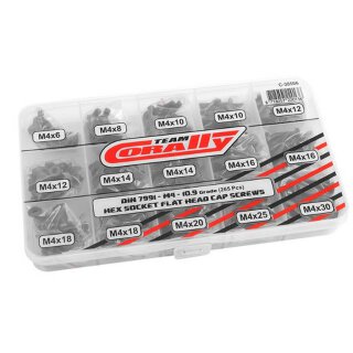 Team Corally C-38506 Shrauben Set M4 Flachkopf 15 größen 265teile