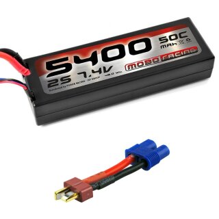 mobo-racing LiPo 2S 7,4V 5400mAh 50C Power Racing mit EC3 Adapter