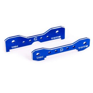 Traxxas 9630 Querlenker-Halter hinten 7075-T6 Alu blau eloxiert