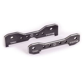 Traxxas 9630A Querlenker-Halter hinten 7075-T6 Alu dunkelgrau eloxiert