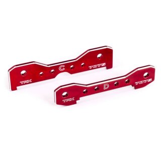Traxxas 9630R Querlenker-Halter hinten 7075-T6 Alu rot eloxiert