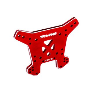 Traxxas 9638R Dämpferbrücke hinten 7075-T6 Alu rot eloxiert