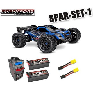 Traxxas 78086-4 XRT 4WD VXL-8S Race Truck TQi TSM +2x5400mAh 4s LiPo +Dual Lader blau