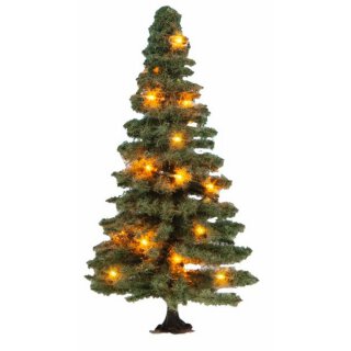 NOCH 22121 Beleuchteter Weihnachtsbaum grün, mit 20 LEDs, 8 cm hoch Spur H0 TT N 0