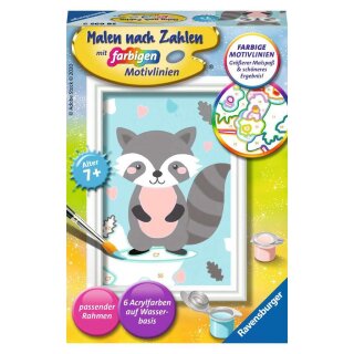 Ravensburger 28695 Malen nach Zahlen Süßer Waschbär
