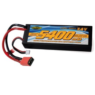 Carson 608234 7,4V 5400mAh 60C 2S 7,4V LiPo Akku HC mit Traxxas-Adapter