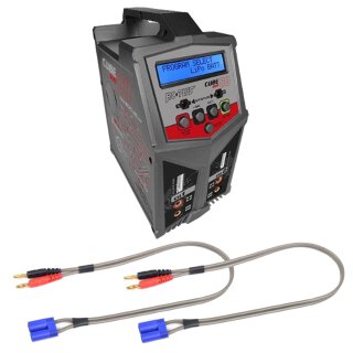 RC Plus RC-CHA-211 Cube 80 Duo Ladegerät 2x 80 Watt Lader + 2x EC5-Ladekabel