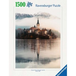 Ravensburger 00740 Puzzle Die Insel der Wünsche, Bled, Slowenien Teileanzahl: 1500