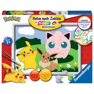 Ravensburger Malen nach Zahlen 20298 Pokémon Abenteuer Kinder ab 7 Jahren