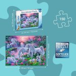 Ravensburger Puzzle 10021 Einhörner im Abendrot Fantasy-Puzzle, mit 150 Teilen im XXL-Format