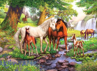 Ravensburger Puzzle 12904 Wildpferde am Fluss Pferde-Puzzle, mit 300 Teilen im XXL-Format
