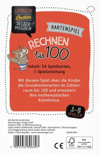 Ravensburger 80660 Lernen Lachen Selbermachen: Rechnen bis 100, Kartenspiel