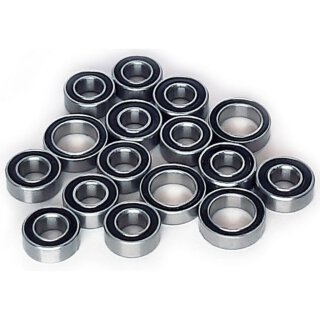 H-Speed HSPB029 Kugellager-Satz TAMIYA TT02 16Stk Gummidichtung geölt rostfrei