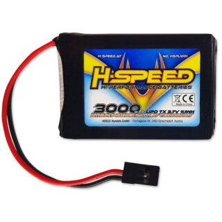 H-Speed HSPLI001 3000mAh 3,7V TX LiPo 61x46x9mm passend für zB. MT-44 und MT-5