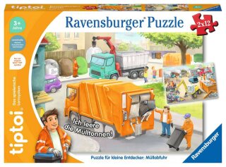 Ravensburger 00172 tiptoi® Puzzle kleine Entdecker: Müllabfuhr Teileanzahl 2x12