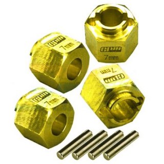 GPM TRX4M010X/7OC Radmitnehmer Messing 7mm (+1.5mm) (4) TRX-4M