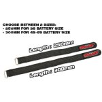 Team Corally C-50530 ProBattery Straps 250x20mm Anti Slip Strings Black 2pcs