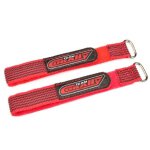 Team Corally C-50531 ProBattery Straps 250x20mm Anti Slip Strings Red 2pcs